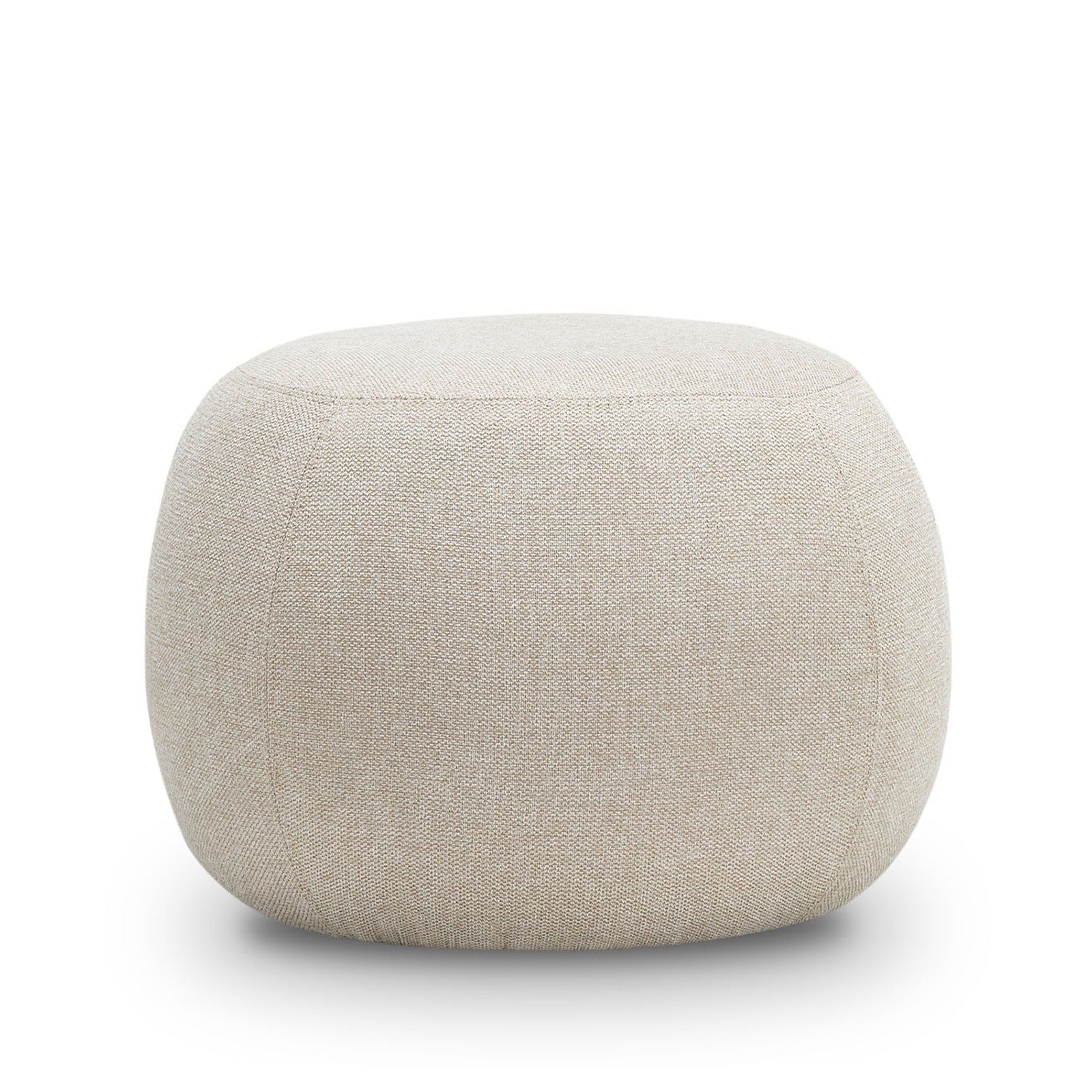 Raven Fabric Cushion Ottoman - Light Beige Ottoman Eastern-Local