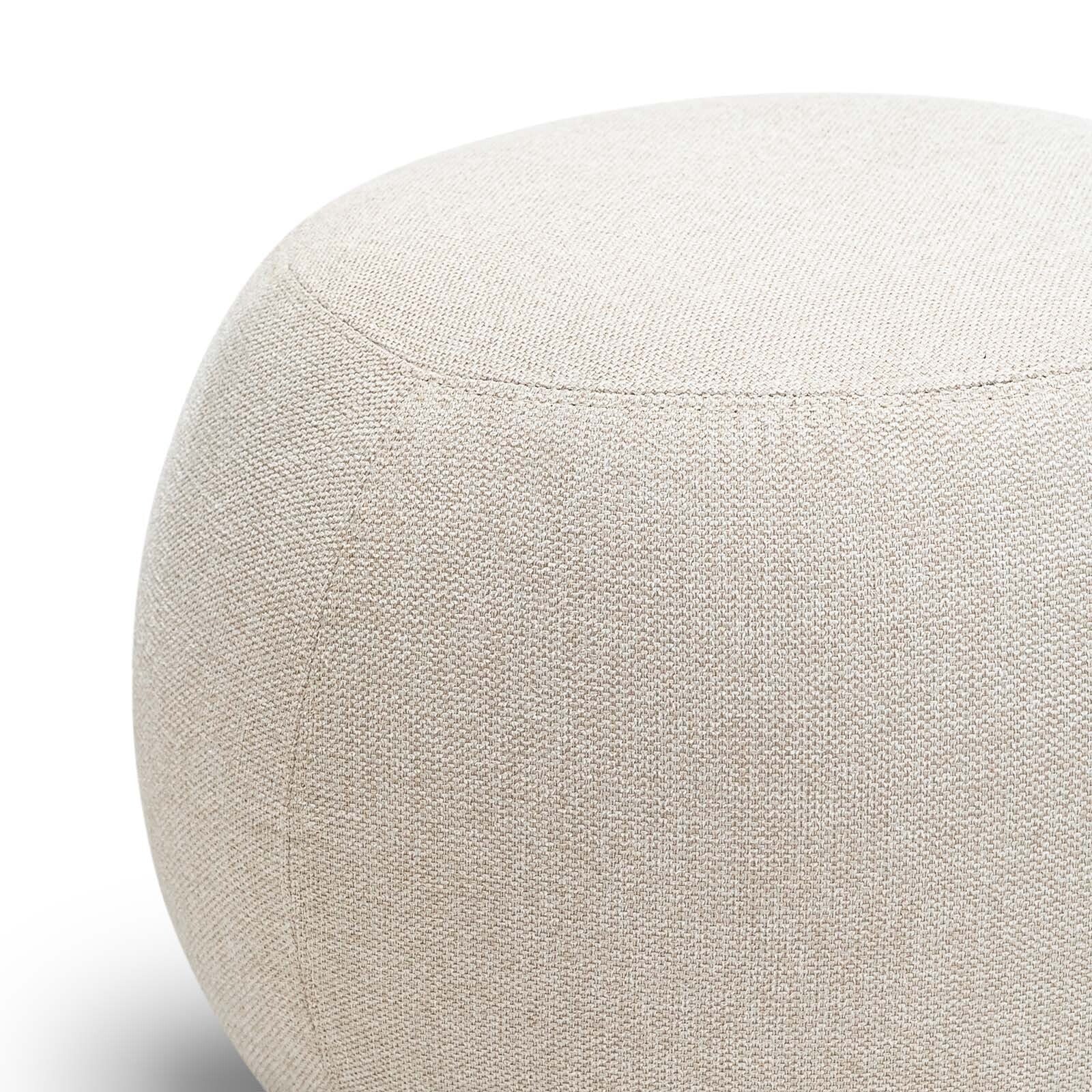 Raven Fabric Cushion Ottoman - Light Beige Ottoman Eastern-Local