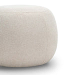 Raven Fabric Cushion Ottoman - Light Beige Ottoman Eastern-Local