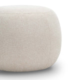 Raven Fabric Cushion Ottoman - Light Beige Ottoman Eastern-Local