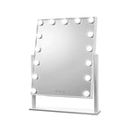 Rebellim Hollywood Lighted Dressing Mirror with 15 Dimmable Bulb - White Mirror Aim WS-Local   