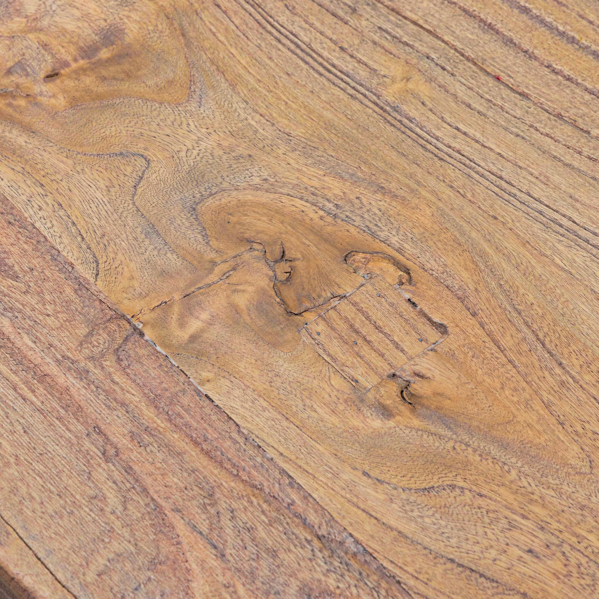 Artica Elm Wood Dining Table 2.4m - Rustic Natural Dining Table Reclaimed-Core
