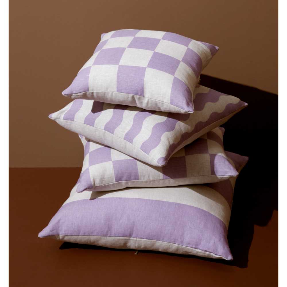 Ex Display - Ripple 45cm Square Cushion - Lavender Cushion Warran-Local