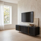 Roshan 2m TV Entertainment Unit - Textured Espresso Black TV/Entertainment Unit Valerie-Core
