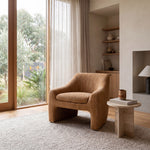 Rubin Fabric Armchair - Ginger Brown Armchair K Sofa-Core