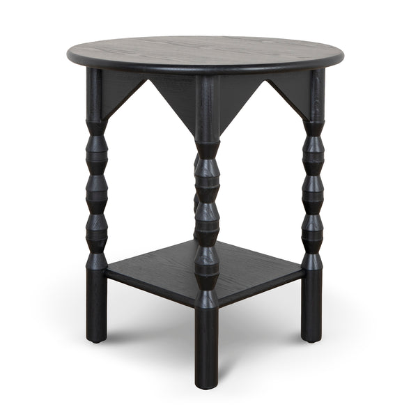 Primrose 52cm Side Table - Full Black | Interior Secrets
