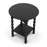 Primrose 52cm Side Table - Full Black Side Table Nicki-Core