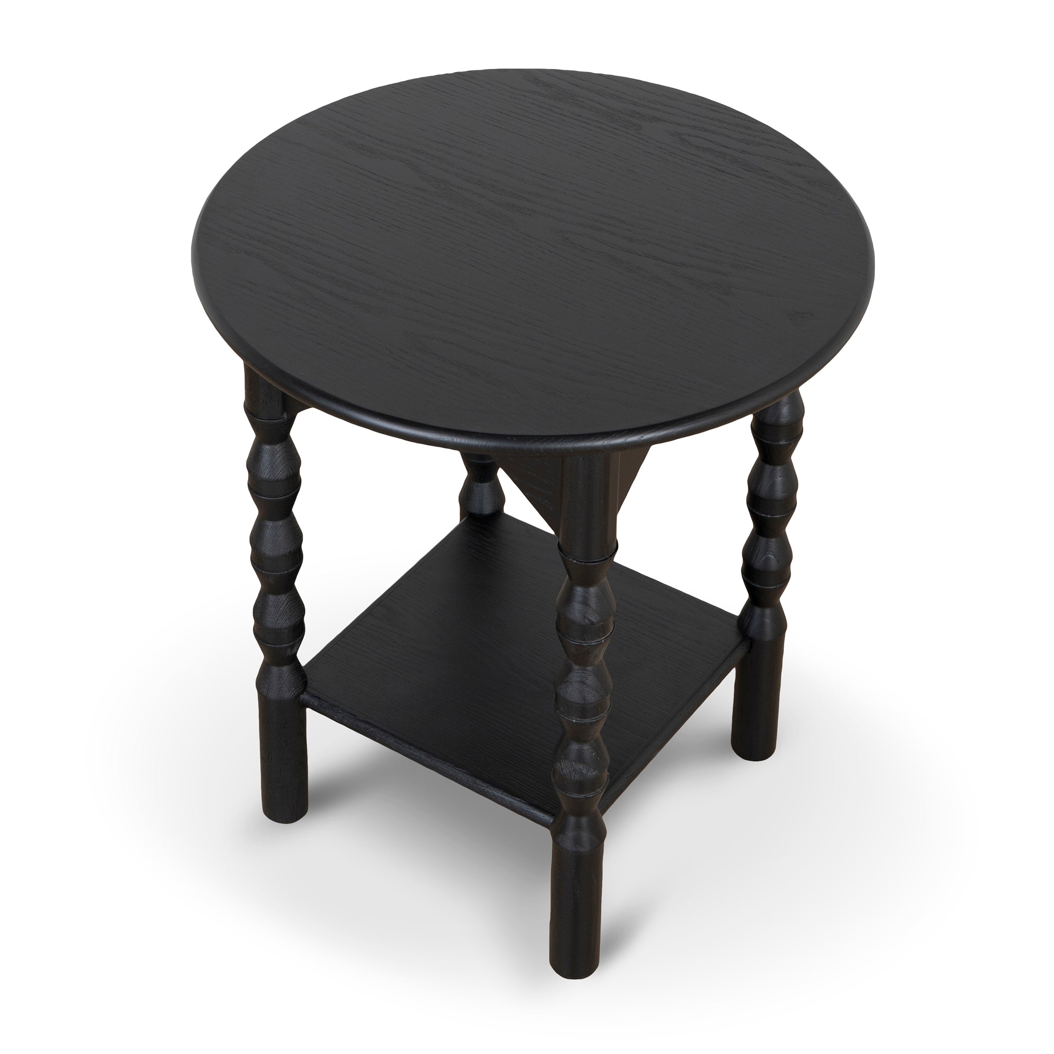 Primrose 52cm Side Table - Full Black Side Table Nicki-Core