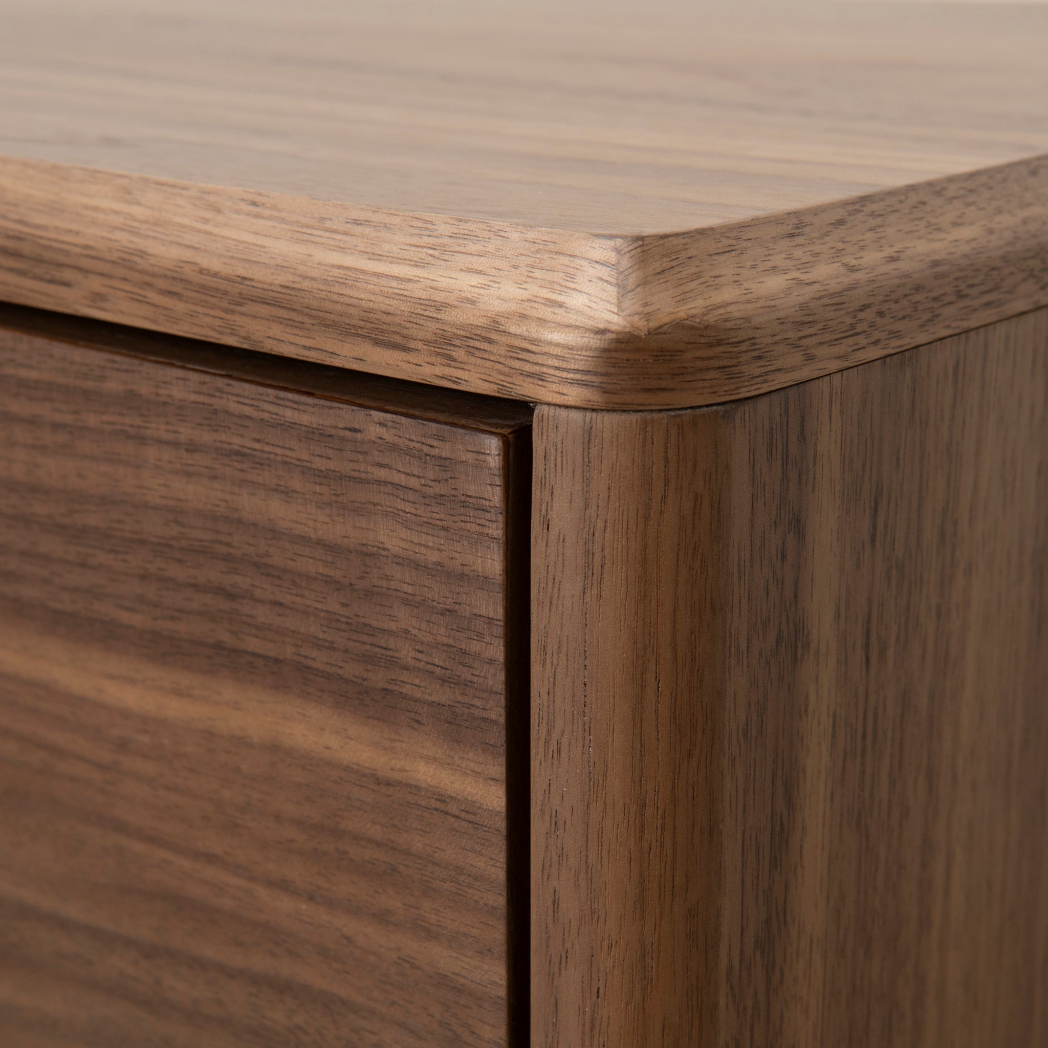 Annika 50cm Bedside Table - Walnut Bedside Table Dwood-Core