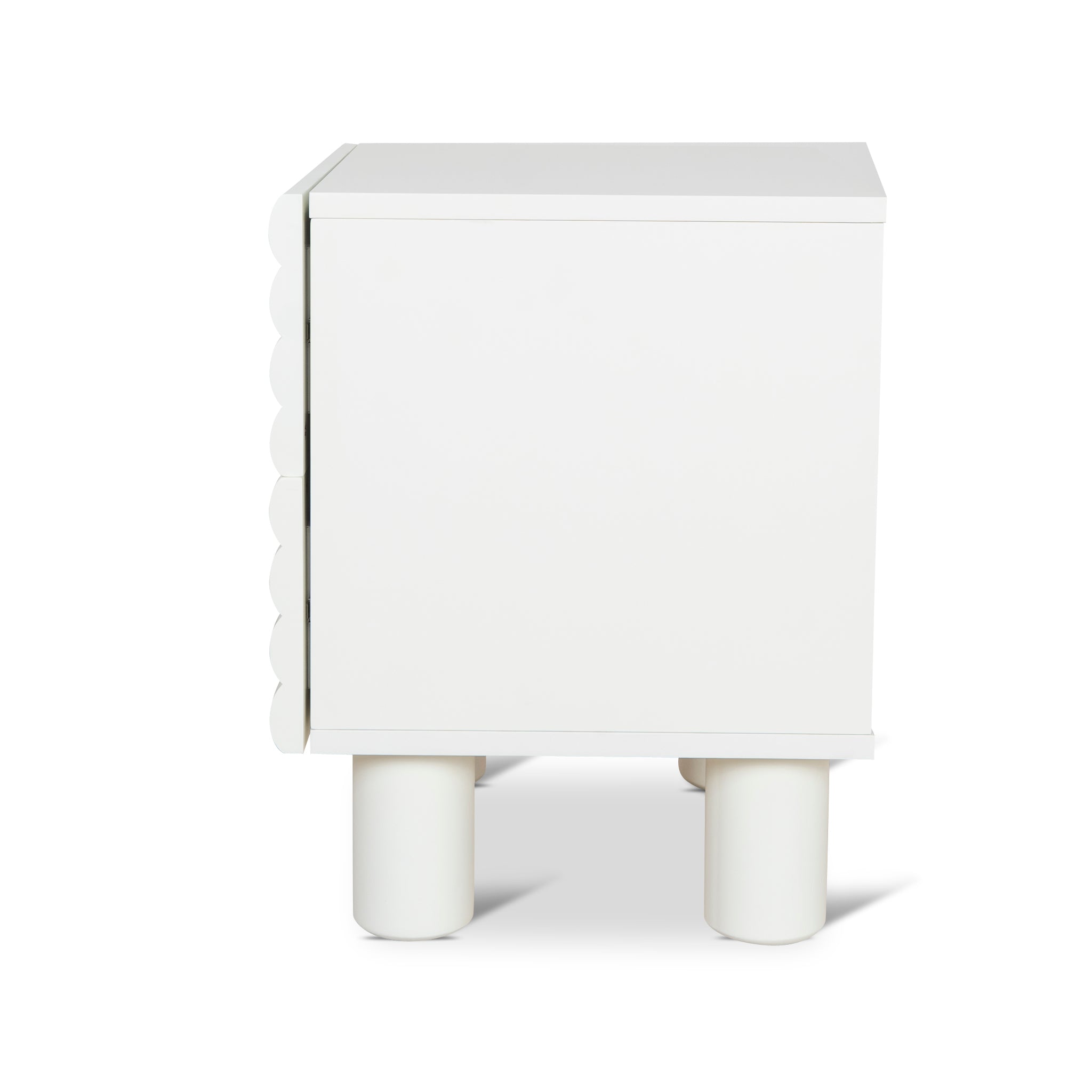 Ex Display - Vasuda 48cm Bedside Table - White Bedside Table KD-Core