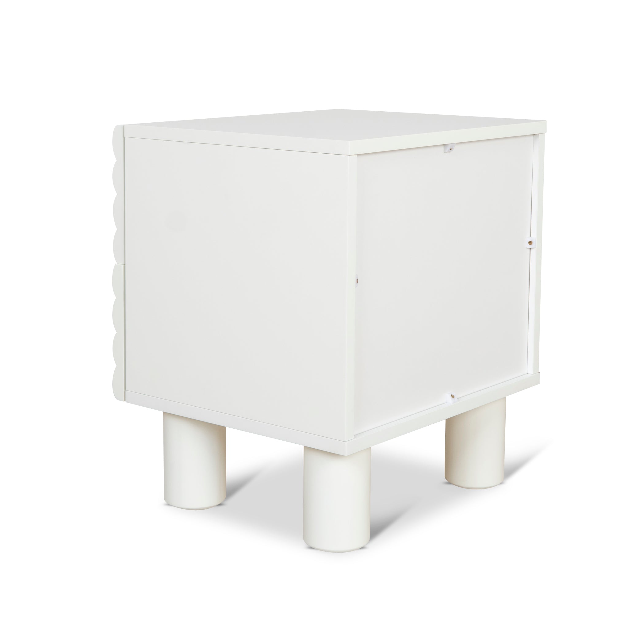 Ex Display - Vasuda 48cm Bedside Table - White Bedside Table KD-Core