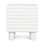 Ex Display - Vasuda 48cm Bedside Table - White Bedside Table KD-Core