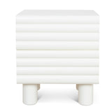 Ex Display - Vasuda 48cm Bedside Table - White Bedside Table KD-Core