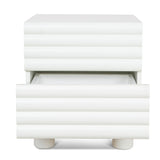 Ex Display - Vasuda 48cm Bedside Table - White Bedside Table KD-Core