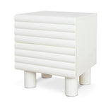 Ex Display - Vasuda 48cm Bedside Table - White Bedside Table KD-Core