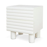 Ex Display - Vasuda 48cm Bedside Table - White Bedside Table KD-Core