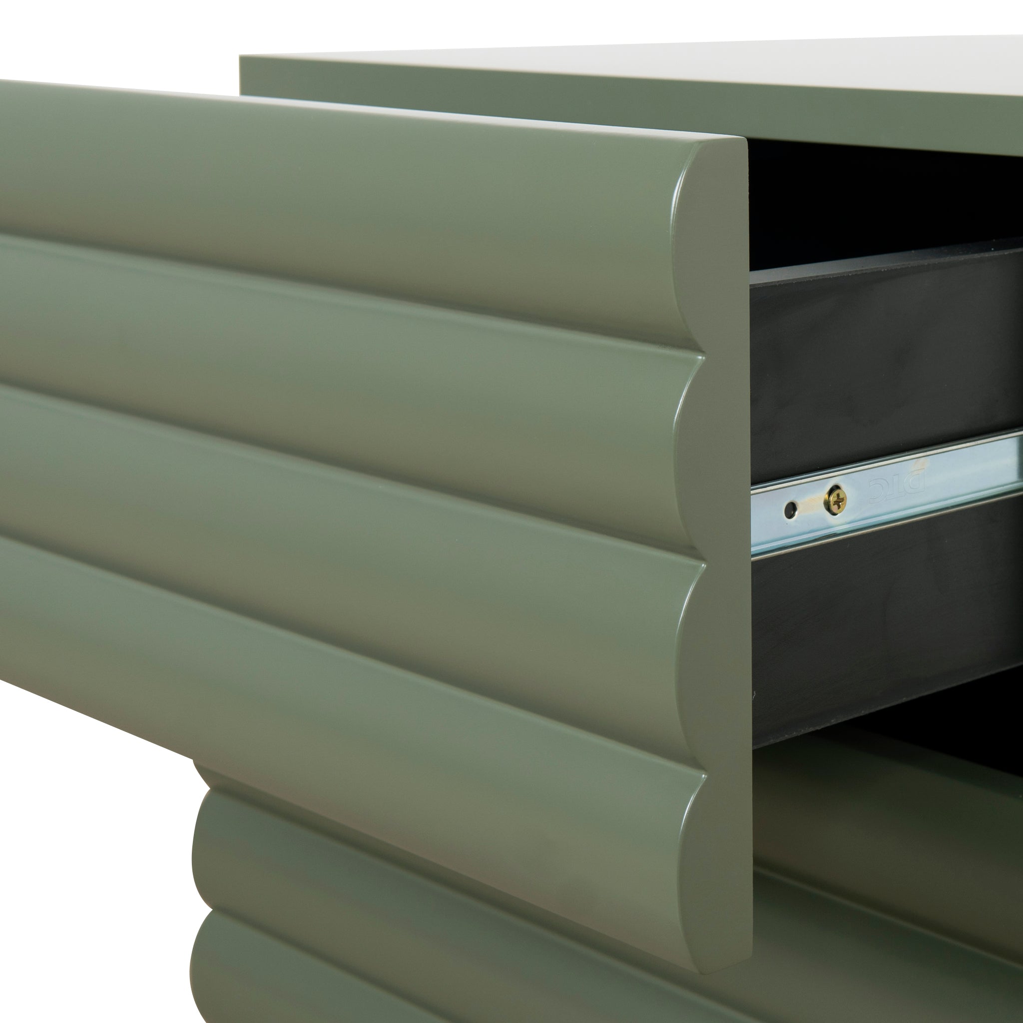 Ex Display - Vasuda 48cm Bedside Table - Green Bedside Table KD-Core