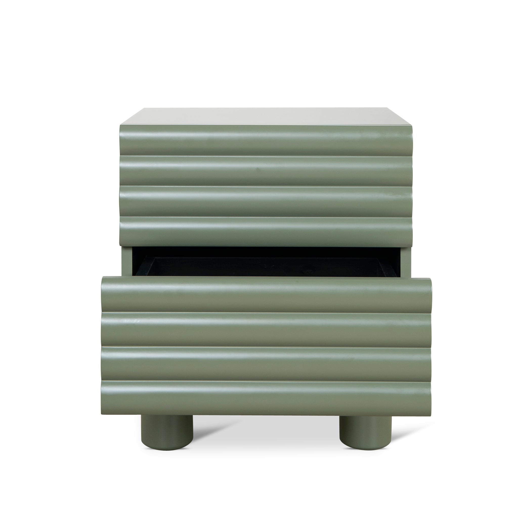 Ex Display - Vasuda 48cm Bedside Table - Green Bedside Table KD-Core
