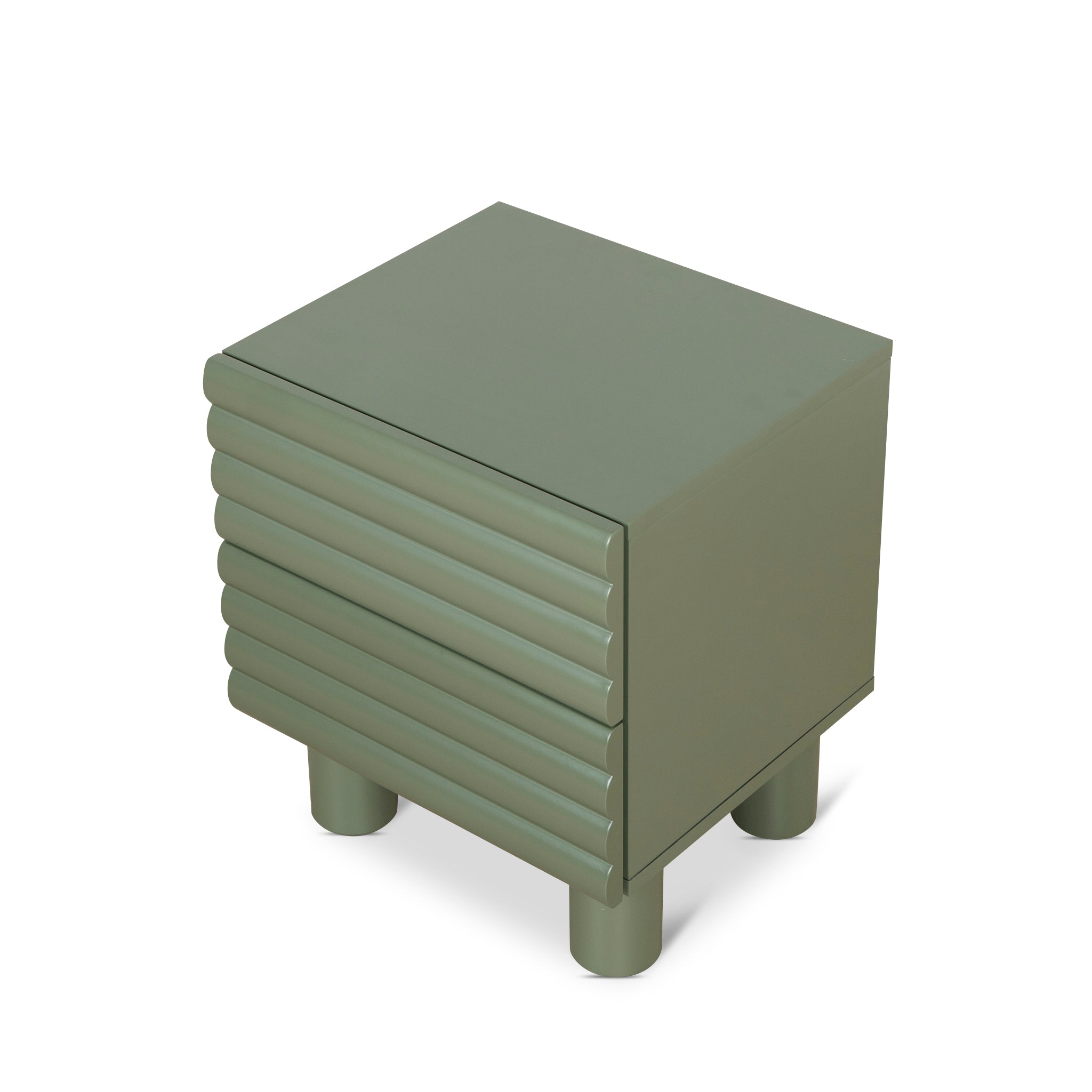 Ex Display - Vasuda 48cm Bedside Table - Green Bedside Table KD-Core