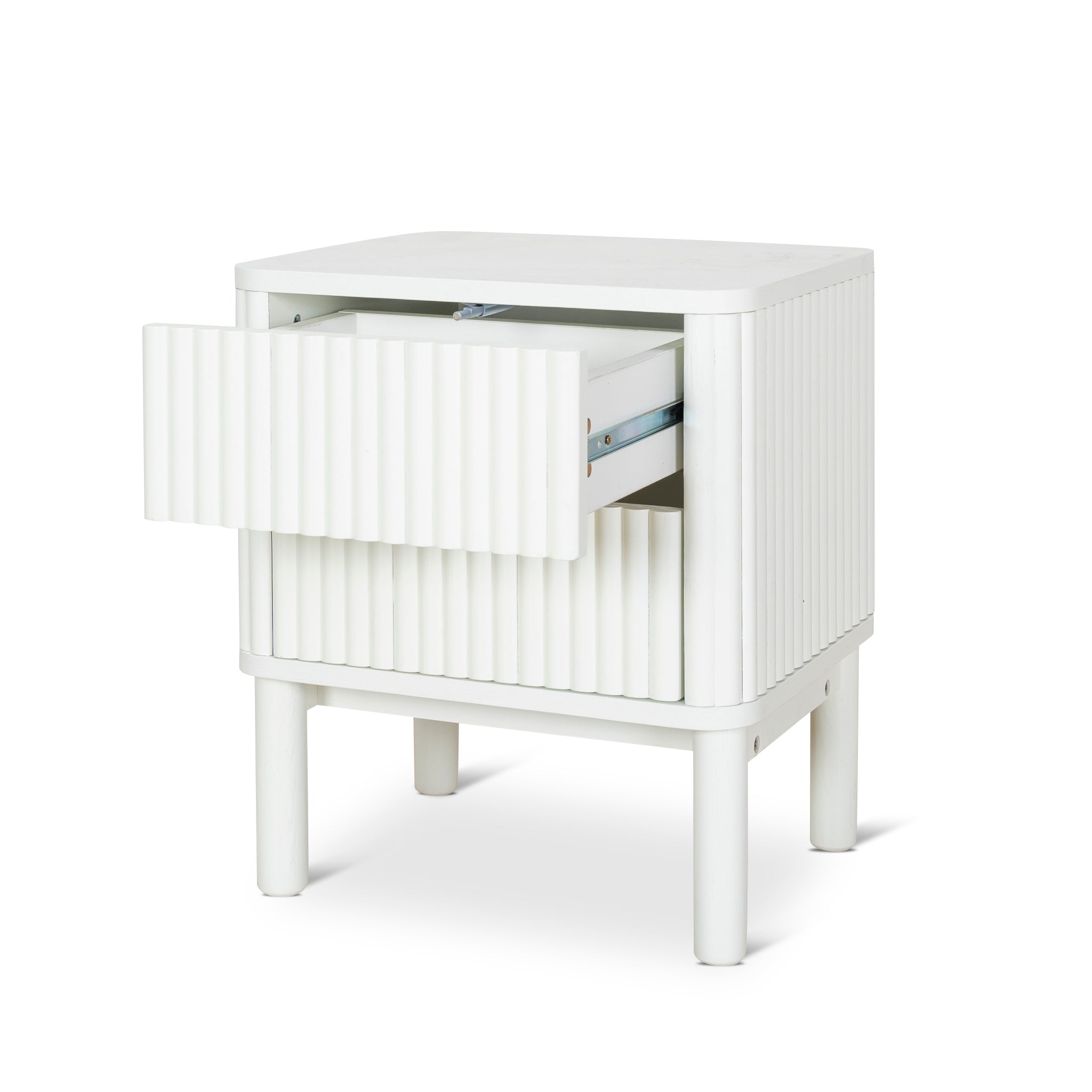 Melita Bedside Table - Warm White Bedside Table KD-Core