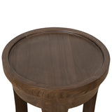 Ex Display - Frodo 34.5cm Round Side Table - Walnut Side Table Nicki-Core