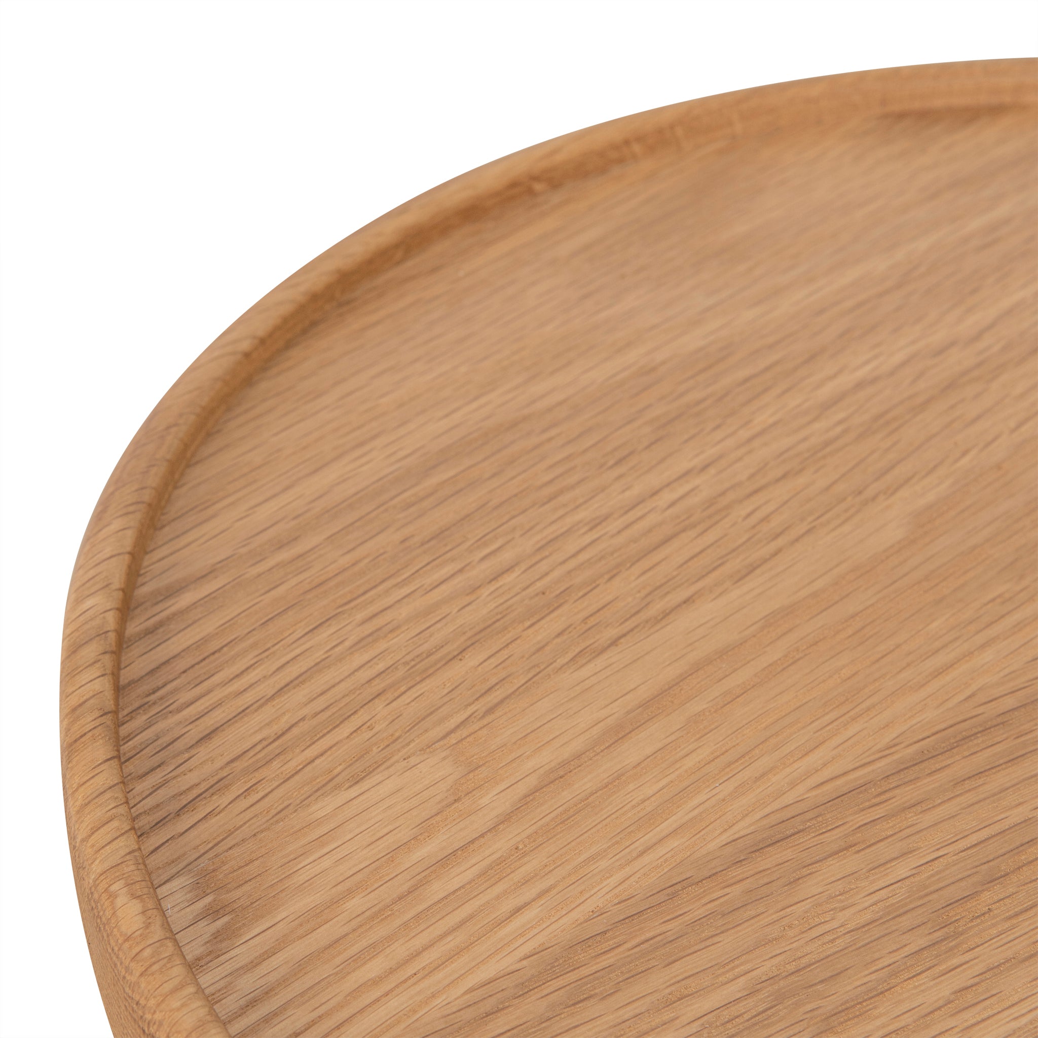 Mary 45cm Round Side Table - Natural Oak Side Table Oakwood-Core