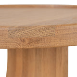 Mary 45cm Round Side Table - Natural Oak Side Table Oakwood-Core