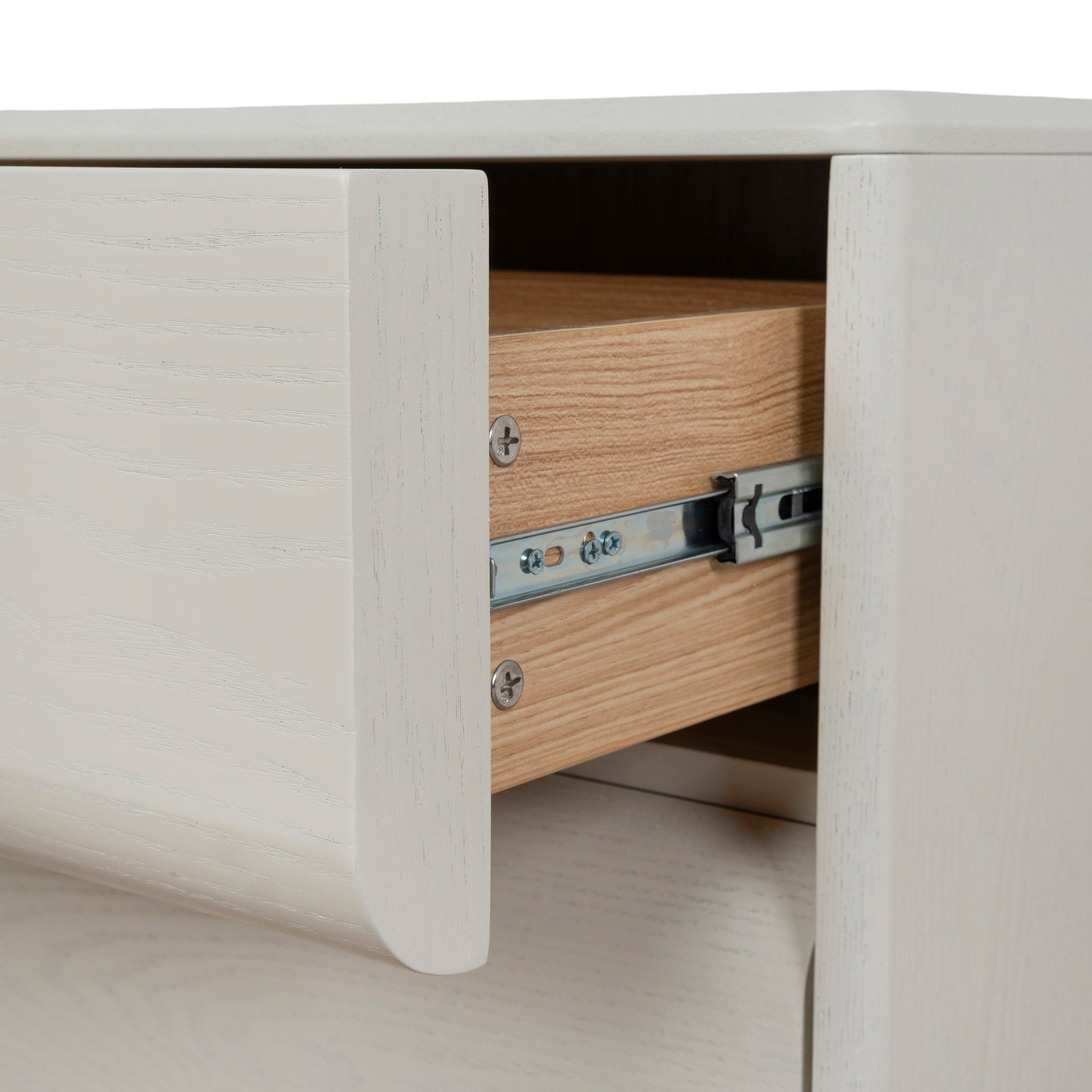 Annika 50cm Bedside Table - Ivory Oat Bedside Table Dwood-Core