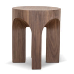 Jozi 49.5cm Round Side Table - Walnut Side Table Dwood-Core
