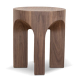 Jozi 49.5cm Round Side Table - Walnut Side Table Dwood-Core