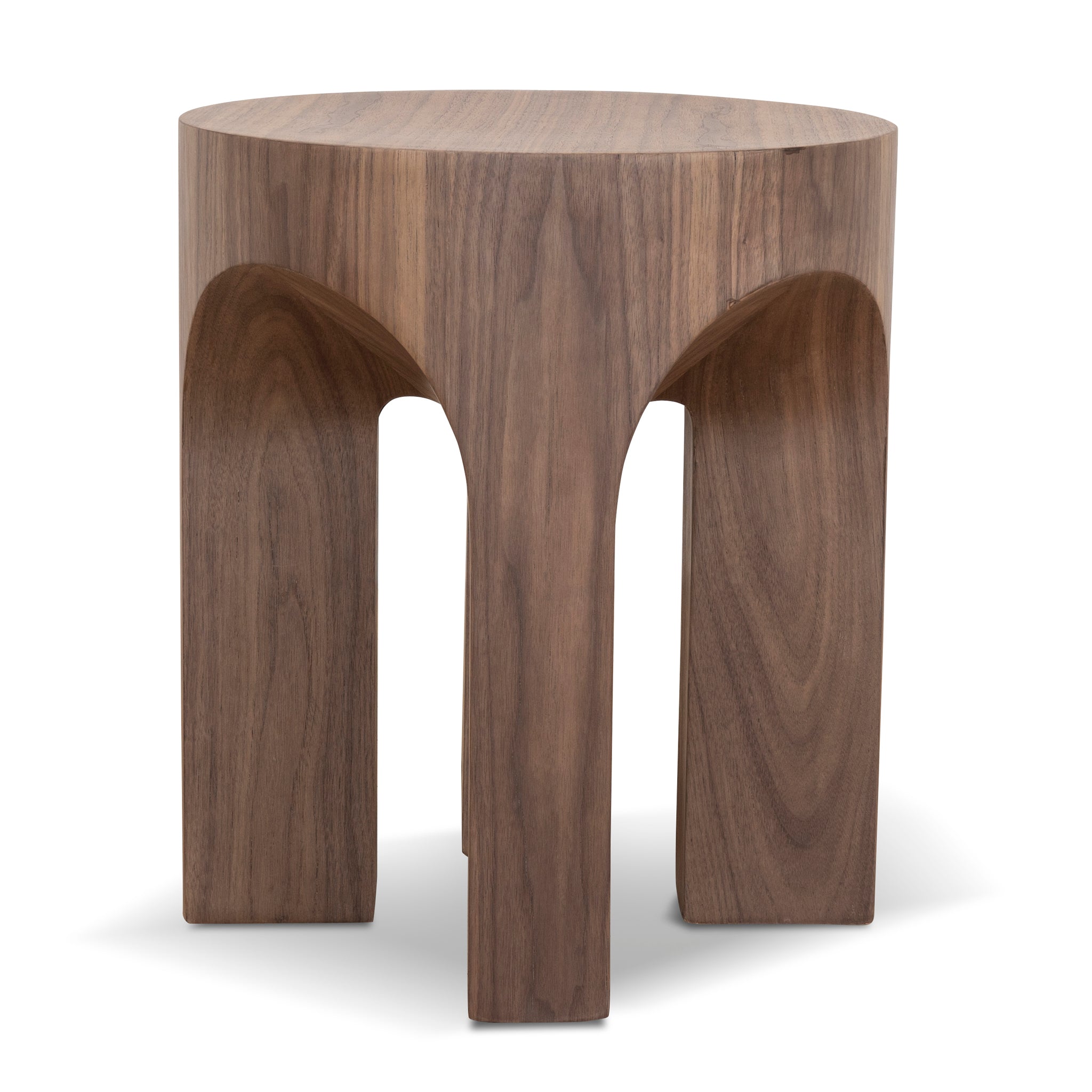 Jozi 49.5cm Round Side Table - Walnut Side Table Dwood-Core