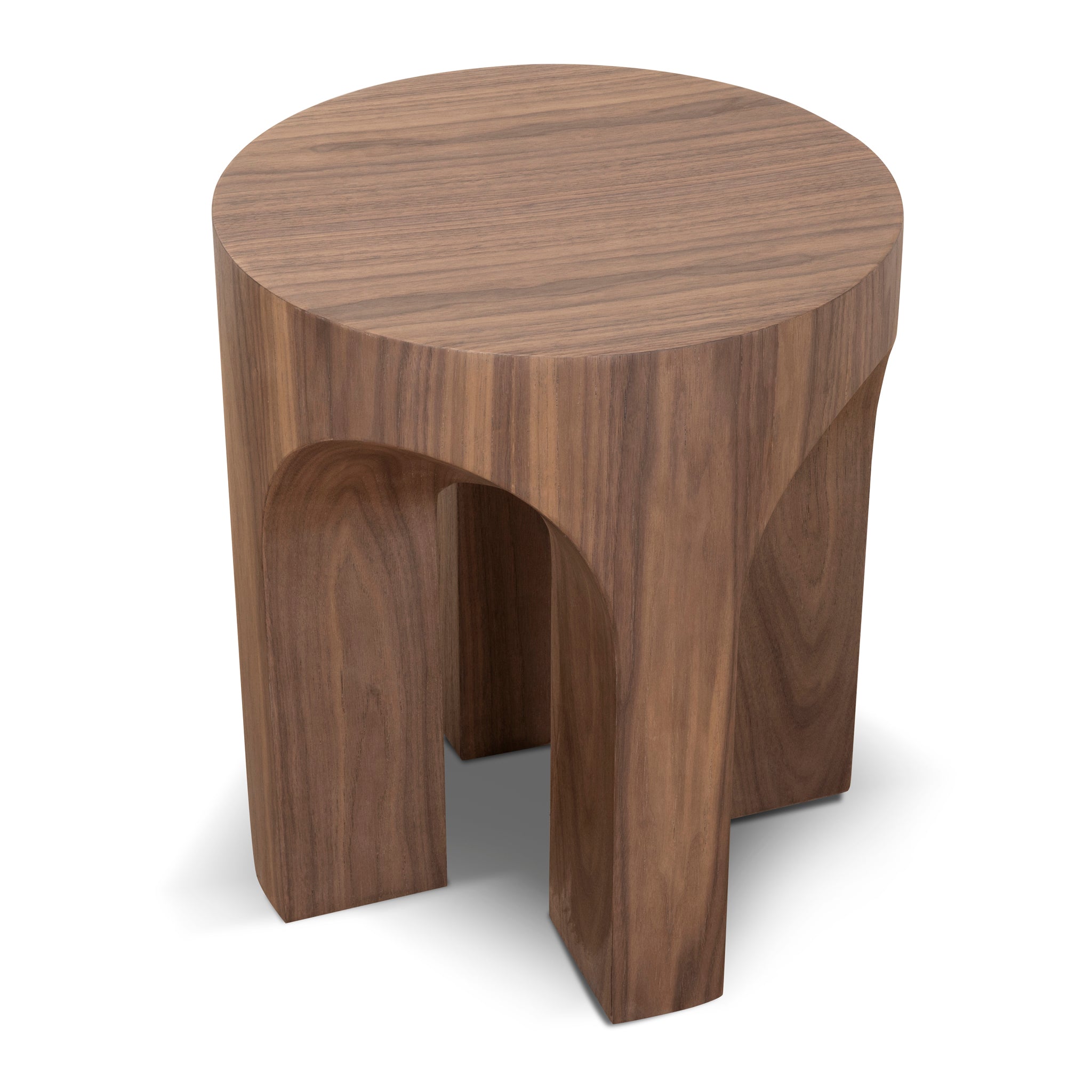 Jozi 49.5cm Round Side Table - Walnut Side Table Dwood-Core