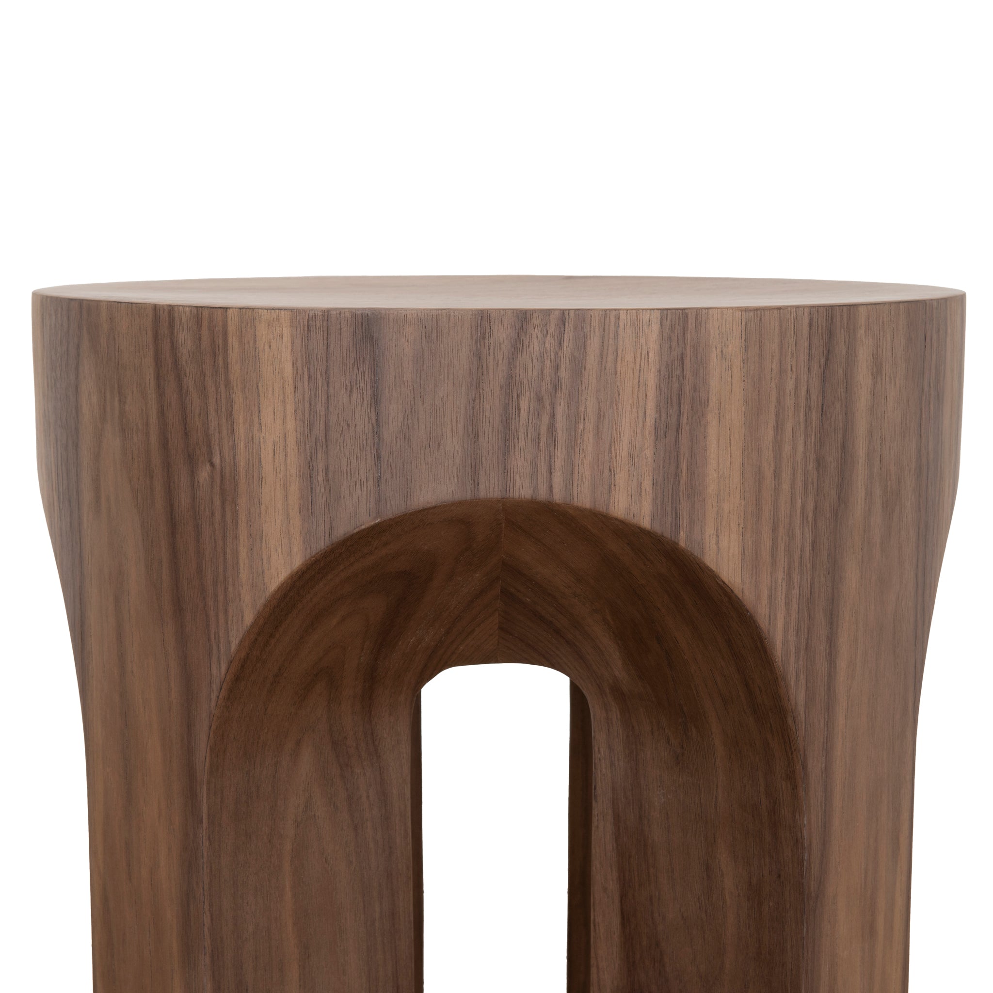 Jozi 49.5cm Round Side Table - Walnut Side Table Dwood-Core