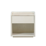 Sorell 50cm Travertine Bedside Table - Ivory Oat Bedside Table Dwood-Core