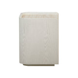 Sorell 50cm Travertine Bedside Table - Ivory Oat Bedside Table Dwood-Core