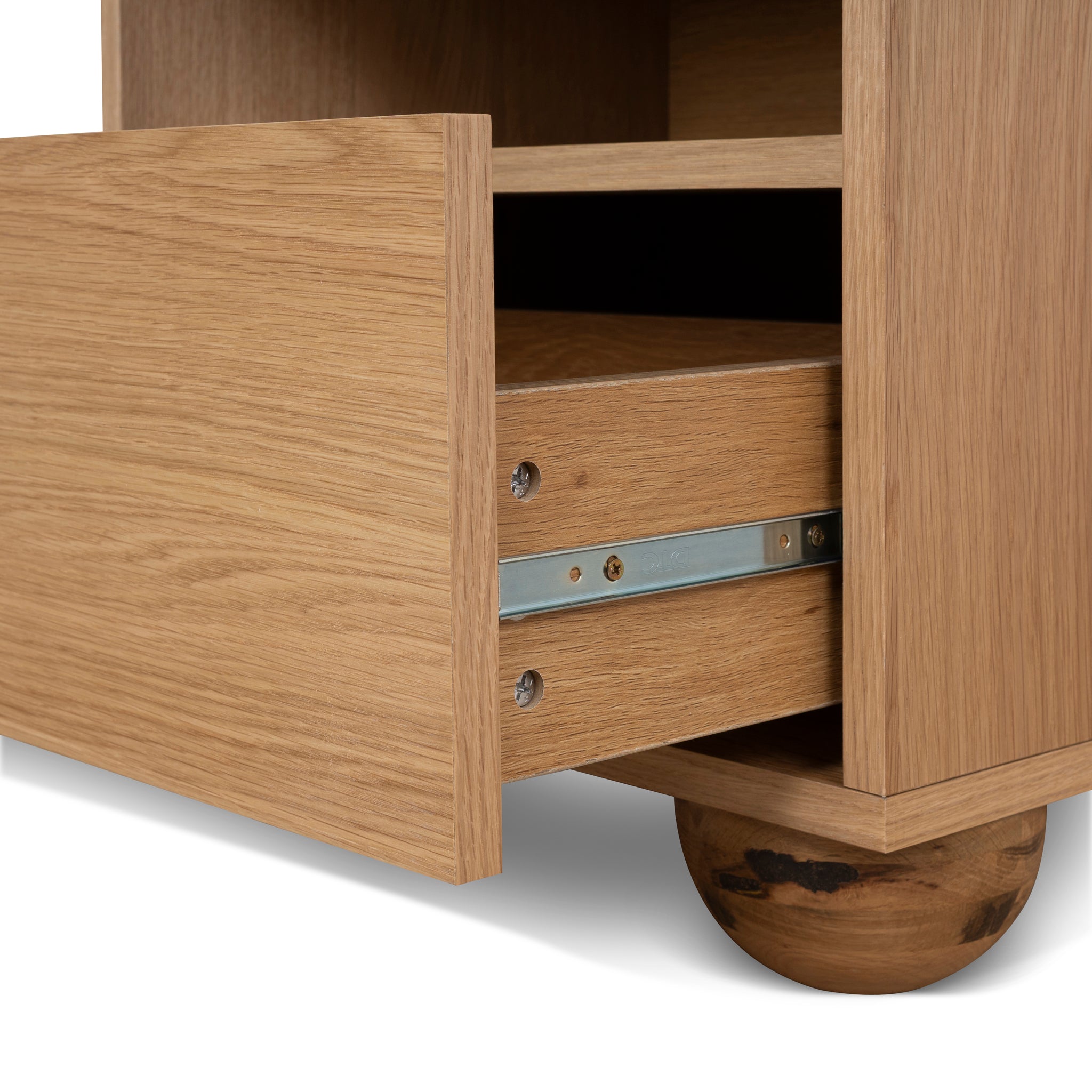 Haley 50cm Bedside Table - Natural Bedside Table KD-Core