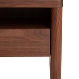 Ex Display - Modesta Glass Top Bedside Table - Walnut Bedside Table Iggy-Core