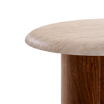Imperial Walnut Side Table - Stone Look Beige Side Table Iggy-Core
