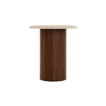Imperial Walnut Side Table - Stone Look Beige Side Table Iggy-Core