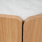 Arnar 60cm Bedside Table - Natural Oak with Marble Top Bedside Table Century-Core