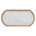 Arnar 60cm Bedside Table - Natural Oak with Marble Top Bedside Table Century-Core