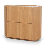 Arnar 60cm Bedside Table - Natural Oak with Marble Top Bedside Table Century-Core