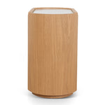 Arnar 60cm Bedside Table - Natural Oak with Marble Top Bedside Table Century-Core