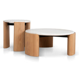 Marbela Nested Travertine Coffee Table - Natural Coffee Table NY-Core