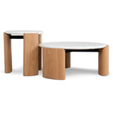 Marbela Nested Carrara Marble Coffee Table - Natural Coffee Table NY-Core