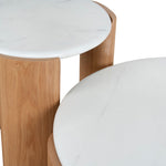 Marbela Nested Carrara Marble Coffee Table - Natural Coffee Table NY-Core