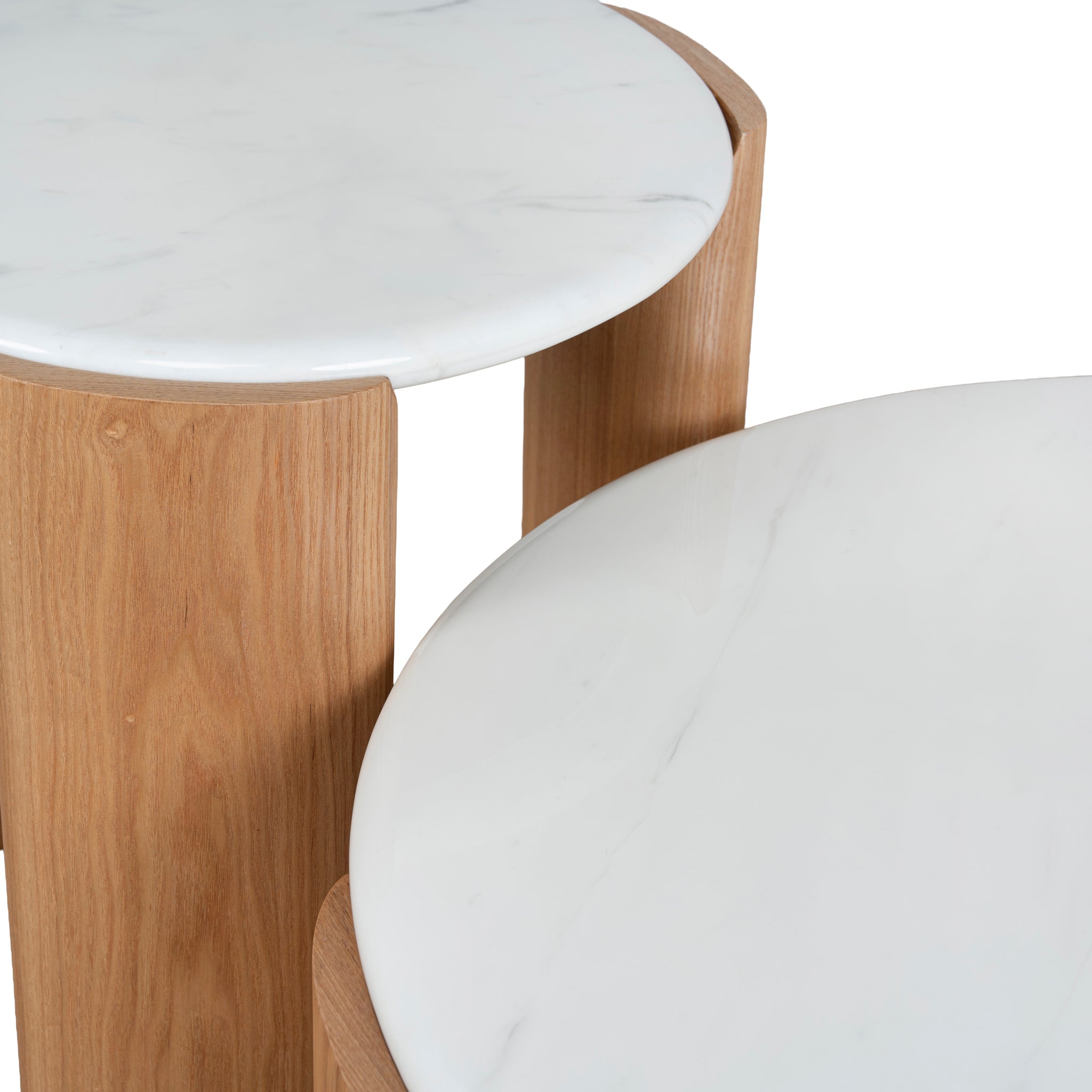 Marbela Nested Carrara Marble Coffee Table - Natural Coffee Table NY-Core