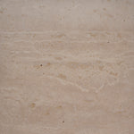 Pravina 45cm Matte White Side Table - Travertine Side Table NY-Core