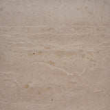 Pravina 45cm Matte White Side Table - Travertine Side Table NY-Core