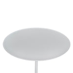 Pravina 45cm Matte White Side Table - Travertine Side Table NY-Core